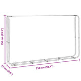 Firewood Rack Wire 250x25x150 cm Galvanised steel 4100706