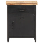 ZNTS Bedside Cabinet 40x30x52 cm Rough Mango Wood 320664