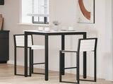 Bar Table White 80 x 80 x 105 cm Solid Pine Wood 892802