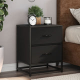 ZNTS Bedside Cabinet Black 40x31x50 cm Engineered Wood 848674