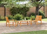 Garden Lounge Set 3 pcs Brown Solid Acacia Wood 3154131