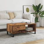 ZNTS Coffee Table Old Wood 90x50x36.5 cm Engineered Wood 857338