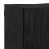 TV Wall Units with LED Black Oak Engineered Wood 3402982