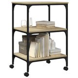 Printer Stand 3-Tier Sonoma Oak 50x41x75 cm Engineered Wood 842287
