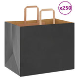 Paper Bags 250 pcs with Handles Black 32x22x24 cm 4101875