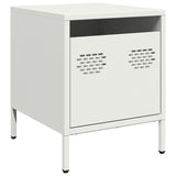 ZNTS Bedside Cabinet White 35x39x43.5 cm Steel 851254