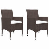 Garden Bistro Set Brown Poly rattan Medium Removable Covers 3095927