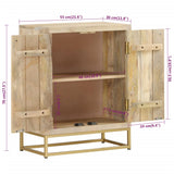 Sideboard with 2 Doors 55x30x70 cm Solid Wood Mango 352039