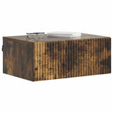 Wall-Mounted Bedside Cabinet 2 pcs Smoked Oak 49 x 34.5 x 20 cm 898456