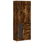 Highboard Smoked Oak 69.5x34x180 cm Engineered Wood 3195952