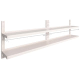 2-Tier Floating Wall Shelves 2 pcs Stainless Steel 300x30 cm 3055901