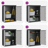 Outdoor Storage Cabinet Grey and Black 65x37x85 cm PP 364199