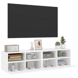 TV Wall Cabinets 2 pcs White 60x30x30 cm Engineered Wood 836855