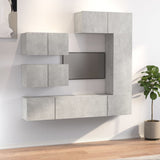 TV Cabinet Set Set of 6 Concrete Grey Engineered Wood Medium 3114553
