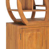 Cabinet with Yin Yang Shelf 70x30x130 cm Solid Teak Wood 320774