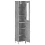Highboard Concrete Grey 34,5x34x180 cm Engineered Wood 3199181