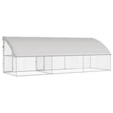 Dog Kennel 3 pcs Silver 6 x 2 x 2 m Galvanised steel 3368331