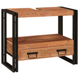Vanity Cabinet Brown 71 x 33 x 58 cm Solid Acacia Wood 4102770