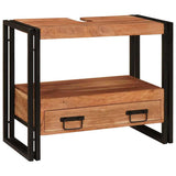 Vanity Cabinet Brown 71 x 33 x 58 cm Solid Acacia Wood 4102770