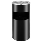 Ashtray Dustbin Black Powder coated steel Standard Wall mounting 51096