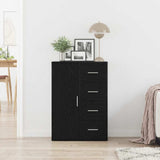 Sideboard with Drawer Black Oak 60 x 31 x 84 cm Engineered Wood 862266