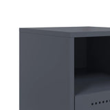 ZNTS Bedside Cabinet Anthracite 36x39x60.5 cm Steel 846558