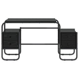 Desk with Storage Black Oak 145 x 50 x 75 cm 8008008