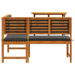 ZNTS Corner Sofa Set Set of 2 Brown Solid Acacia wood Foldable 3329100