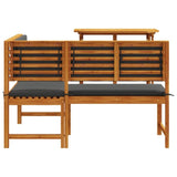 ZNTS Corner Sofa Set Set of 2 Brown Solid Acacia wood Foldable 3329100