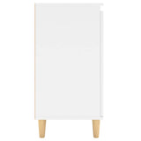 Sideboard with Solid Wood Legs White 60x35x70cm Engineered Wood 806067
