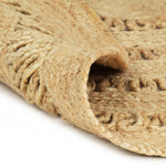 ZNTS Handmade Rug Braided Jute 150 cm 133709