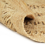 ZNTS Handmade Rug Braided Jute 150 cm 133709