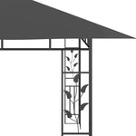 Gazebo with Mosquito Net&LED String Lights 4x3x2.73m Anthracite 3070317