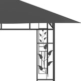 Gazebo with Mosquito Net&LED String Lights 4x3x2.73m Anthracite 3070317