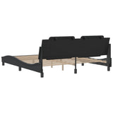 Bed Frame without Mattress "Zadar" Black 180x200 cm Super King Faux Leather 3208198