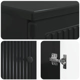 2 Piece Bathroom Cabinet Set EDE Black Engineered Wood 3417577