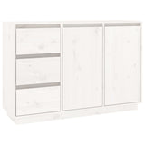 ZNTS Sideboard White 111x34x75 cm Solid Wood Pine 813805