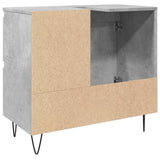 Sink Cabinet Concrete Oak 65x33x60 cm Engineered Wood 857225