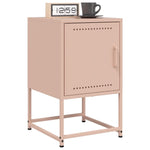 ZNTS Bedside Cabinets 2 pcs Pink 36x39x60.5 cm Steel 846449