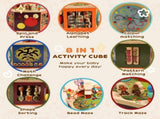 8 in 1 Wooden Activity Cube with Bead Maze, Shape Sorter, for Kids Boys Girls 18 Months T3398P422181