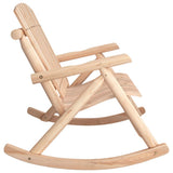 Garden Rocking Bench Natural Solid spruce wood 123x96x102 cm 363349