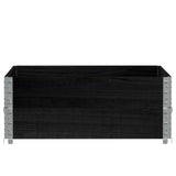 Pallet Collars 2 pcs Black 100x100 cm Solid Wood Pine 4010290