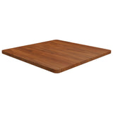 Square Table Top Dark Brown 70x70x2.5cm Treated Solid Wood Oak 343045