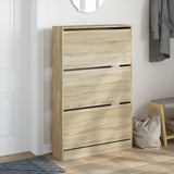 Shoe Cabinet Sonoma Oak 80x21x125.5 cm Engineered Wood 839926
