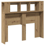 LED Headboard Artisan Oak 120x18.5x103.5 cm Engineered Wood 857685