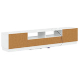 5 Piece LED TV Cabinet High Gloss White Engineered Wood 3416843