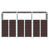 Wheelie Bin Storage for Triple Bins Brown 216x81x115 cm Steel 4006182
