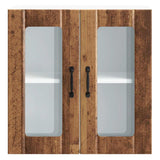 Kitchen Wall Cabinet with Glass Door Lucca Old Wood Engineered Wood 853915