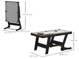 3.5ft Folding Pool Table, Snooker Table with Two Cues, 16 Balls, Chalk, Triangle, Brush - Grey T3398P425030