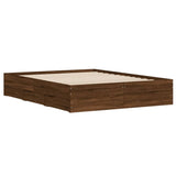Bed Frame with Drawers without Mattress Brown Oak 140x200 cm 3207279